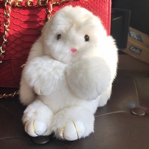 Fur Rabbit Key Chain Bag Charm